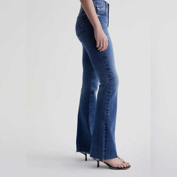 AG Jeans Farrah Boot High Rise denim Medium wash, raw him size 32 R - Picture 3 of 15